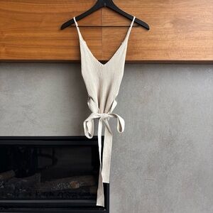 NWT Zara Ribbed Beige Top, Size S